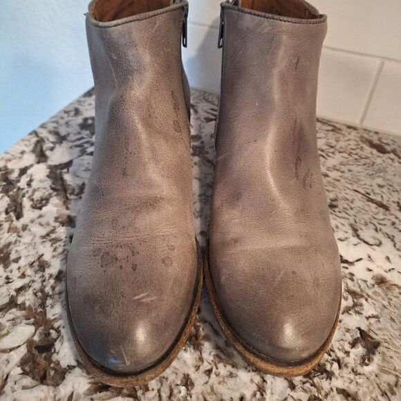 Frye  Zip Leather Booties Ankle Boots Size 7B - Picture 1 of 10